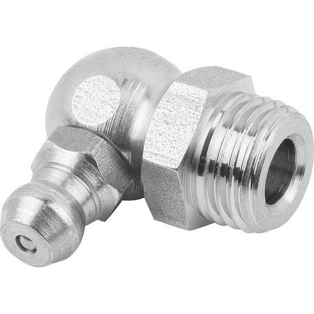 KIPP Conical Grease Nipple Angled 90°, D=R1/4, Form:C, Stainless Steel, Hexagon K1132.2314